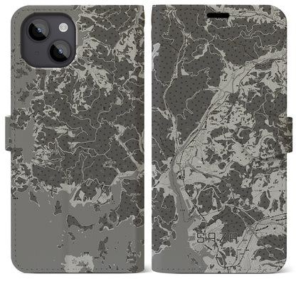 【佐々（長崎県）】地図柄iPhoneケース（手帳タイプ）