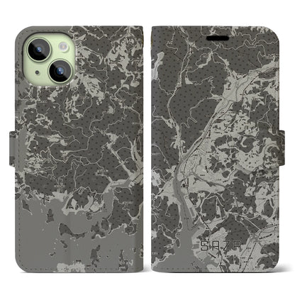 【佐々（長崎県）】地図柄iPhoneケース（手帳タイプ）