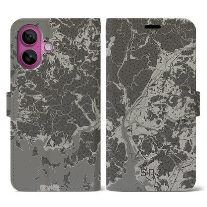 【佐々（長崎県）】地図柄iPhoneケース（手帳タイプ）