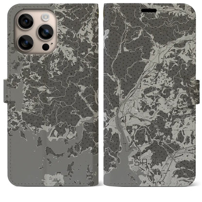 【佐々（長崎県）】地図柄iPhoneケース（手帳タイプ）