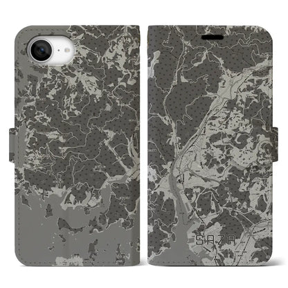 【佐々（長崎県）】地図柄iPhoneケース（手帳タイプ）