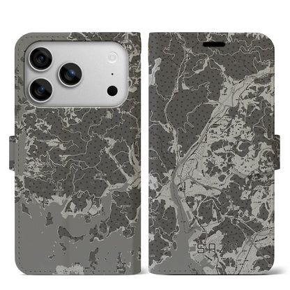 【佐々（長崎県）】地図柄iPhoneケース（手帳タイプ）