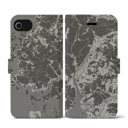 【佐々（長崎県）】地図柄iPhoneケース（手帳タイプ）