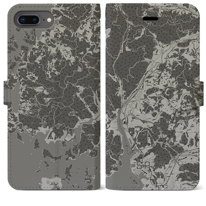 【佐々（長崎県）】地図柄iPhoneケース（手帳タイプ）