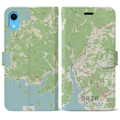 【佐々（長崎県）】地図柄iPhoneケース（手帳タイプ）