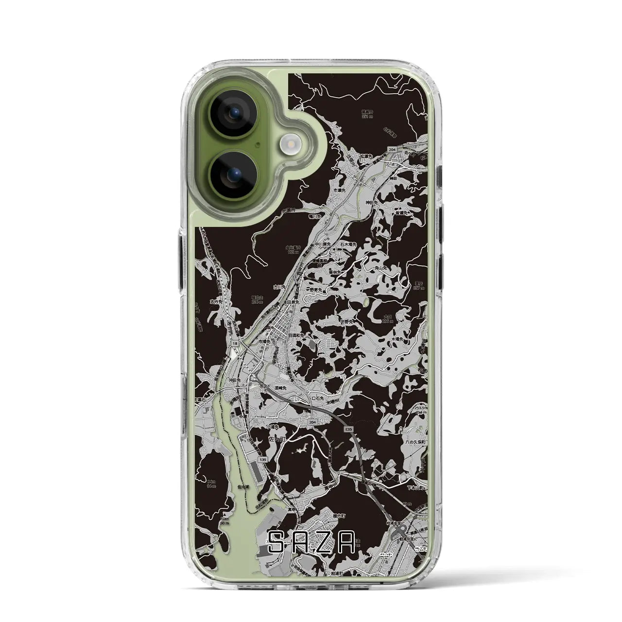 【佐々（長崎県）】地図柄iPhoneケース（MagSafeタイプ）