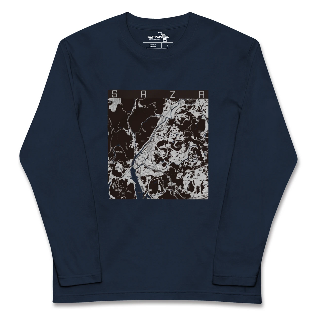 【佐々（長崎県）】地図柄ロングスリーブTシャツ