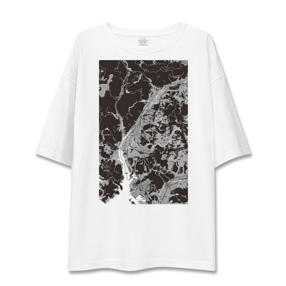 【佐々（長崎県）】地図柄ビッグシルエットTシャツ