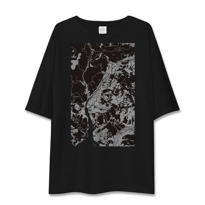 【佐々（長崎県）】地図柄ビッグシルエットTシャツ