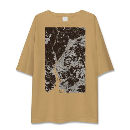 【佐々（長崎県）】地図柄ビッグシルエットTシャツ
