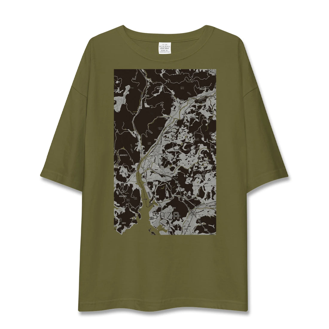 【佐々（長崎県）】地図柄ビッグシルエットTシャツ