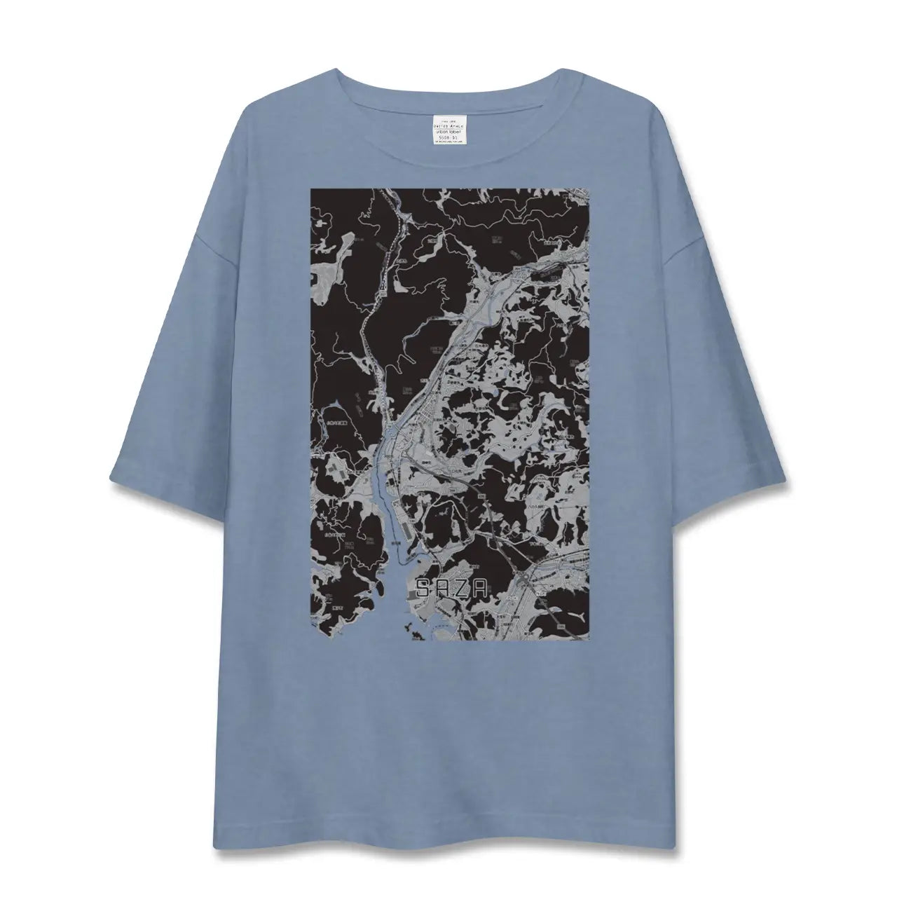 【佐々（長崎県）】地図柄ビッグシルエットTシャツ