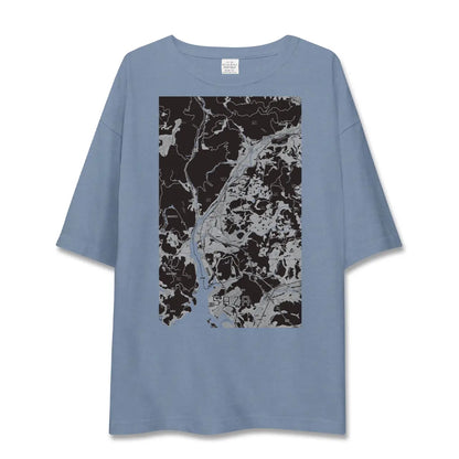 【佐々（長崎県）】地図柄ビッグシルエットTシャツ
