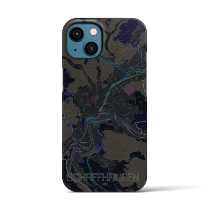 【シャフハウゼン（スイス）】地図柄iPhoneケース（バックカバータイプ）