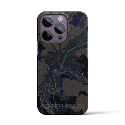 【シャフハウゼン（スイス）】地図柄iPhoneケース（バックカバータイプ）