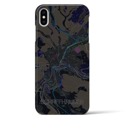 【シャフハウゼン（スイス）】地図柄iPhoneケース（バックカバータイプ）