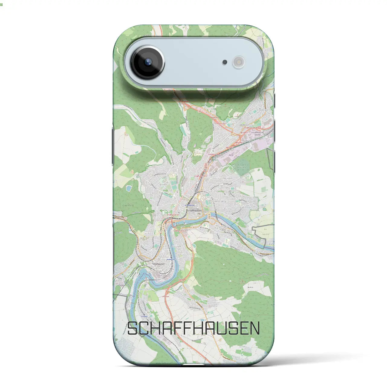 【シャフハウゼン（スイス）】地図柄iPhoneケース（バックカバータイプ）