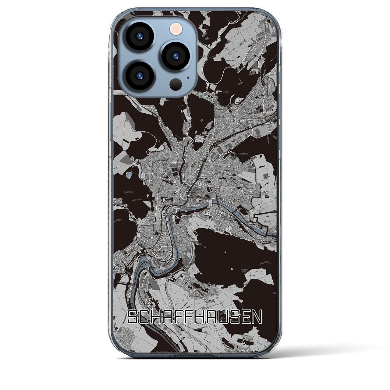 【シャフハウゼン（スイス）】地図柄iPhoneケース（クリアタイプ）