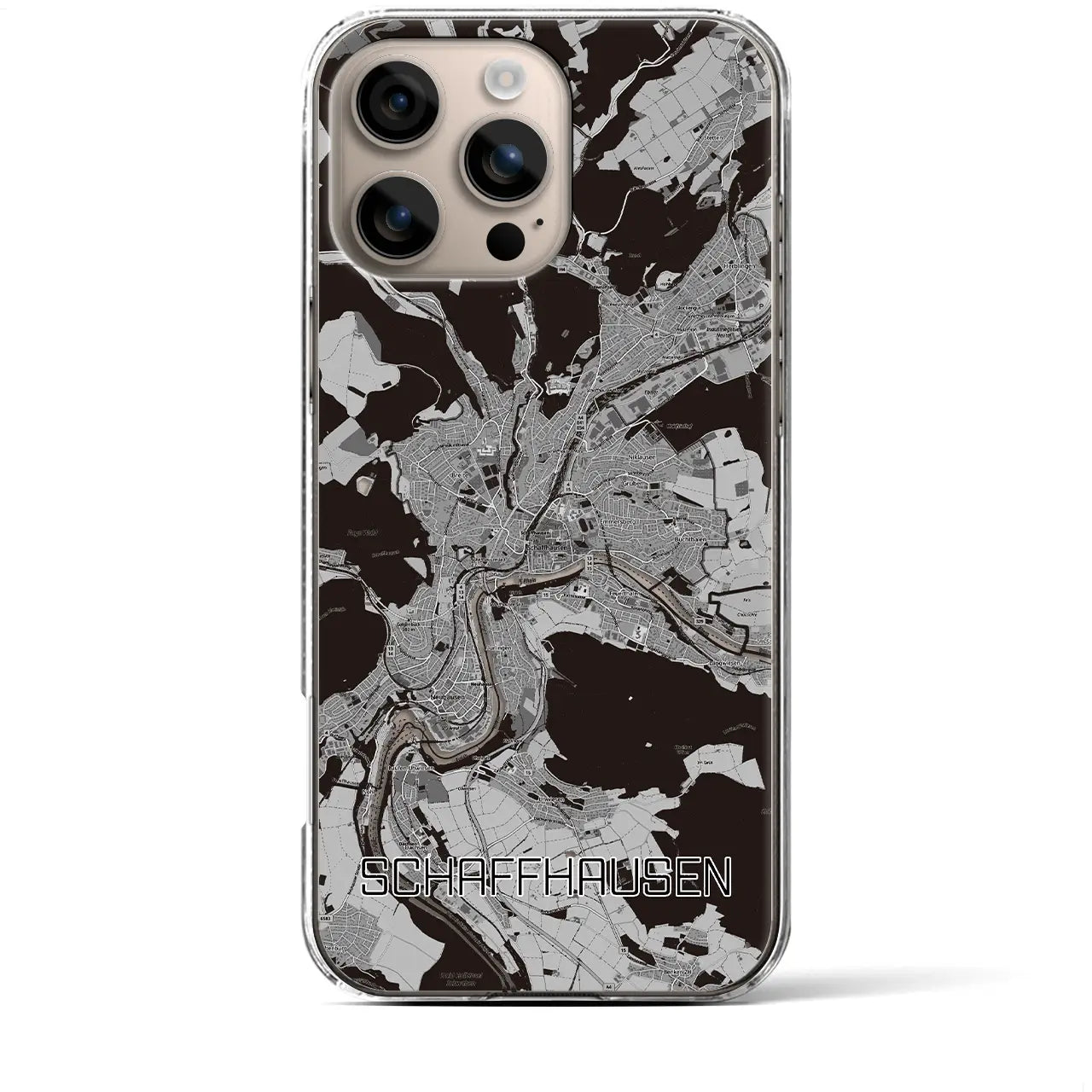 【シャフハウゼン（スイス）】地図柄iPhoneケース（クリアタイプ）