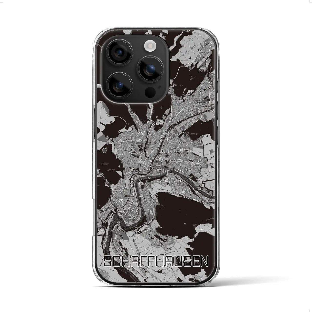 【シャフハウゼン（スイス）】地図柄iPhoneケース（クリアタイプ）