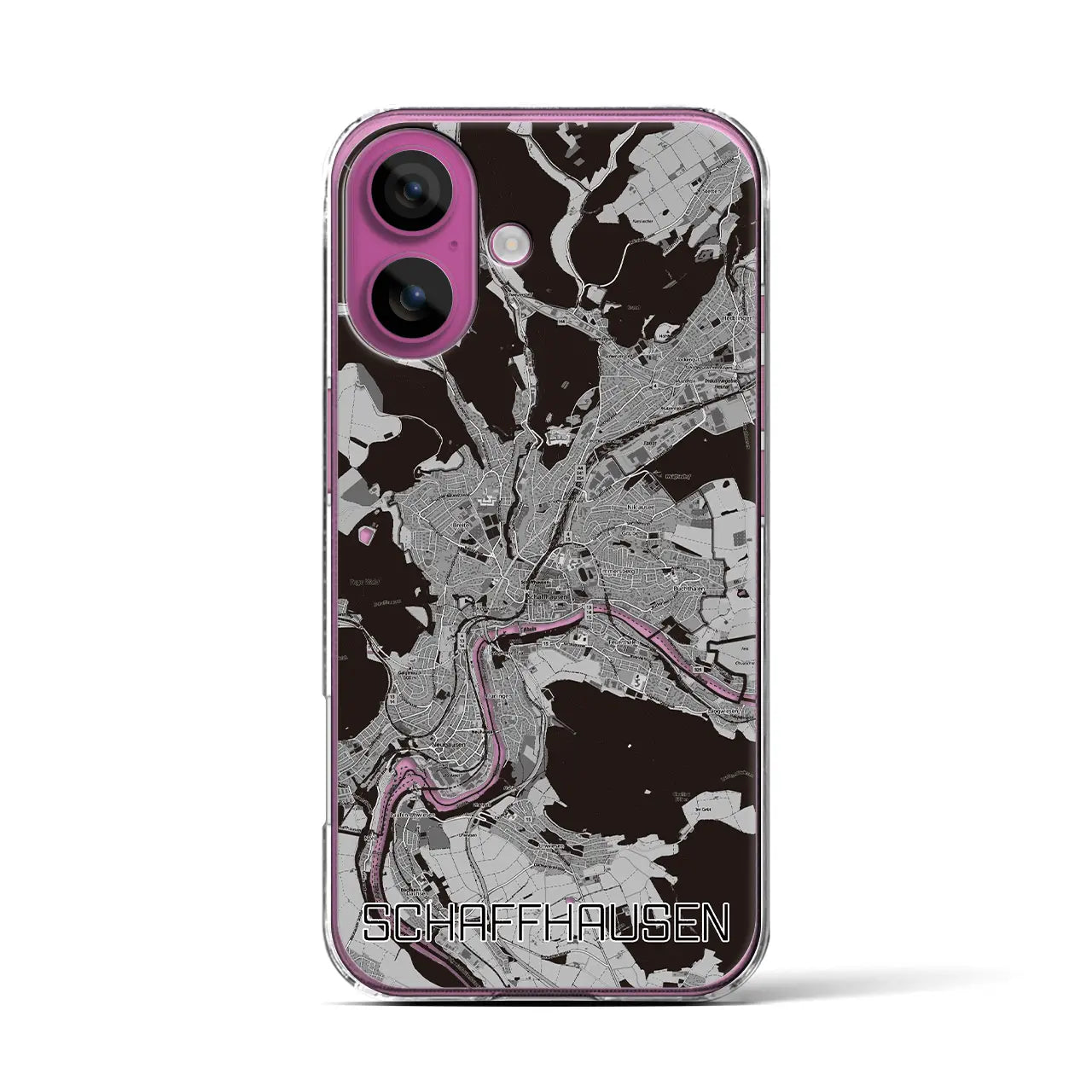 【シャフハウゼン（スイス）】地図柄iPhoneケース（クリアタイプ）
