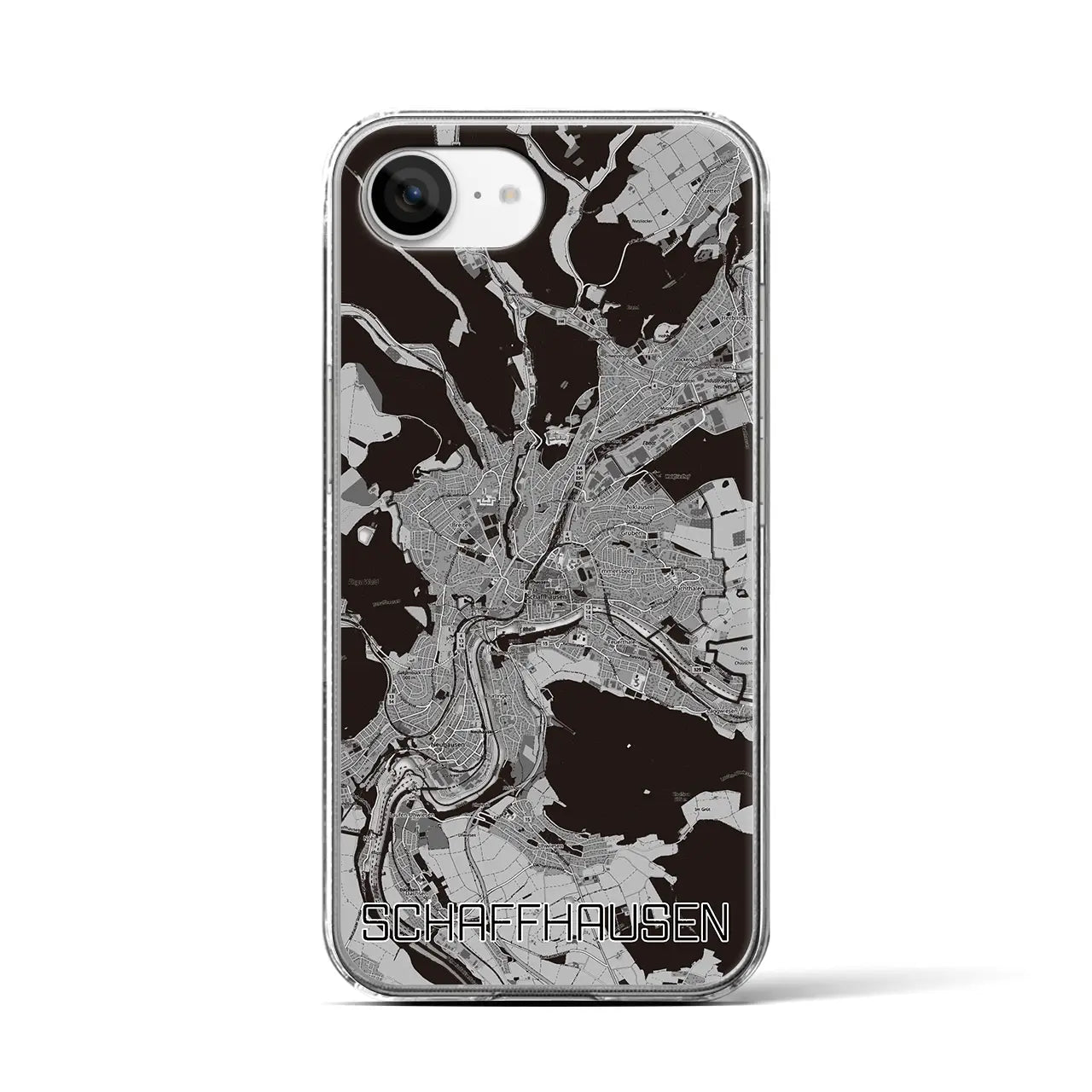 【シャフハウゼン（スイス）】地図柄iPhoneケース（クリアタイプ）