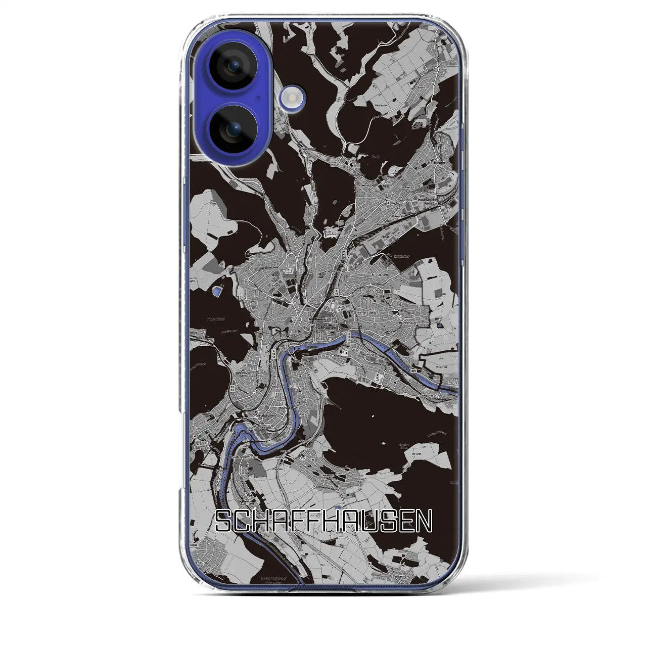 【シャフハウゼン（スイス）】地図柄iPhoneケース（クリアタイプ）