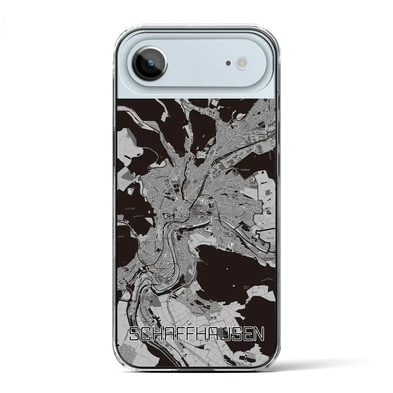 【シャフハウゼン（スイス）】地図柄iPhoneケース（クリアタイプ）