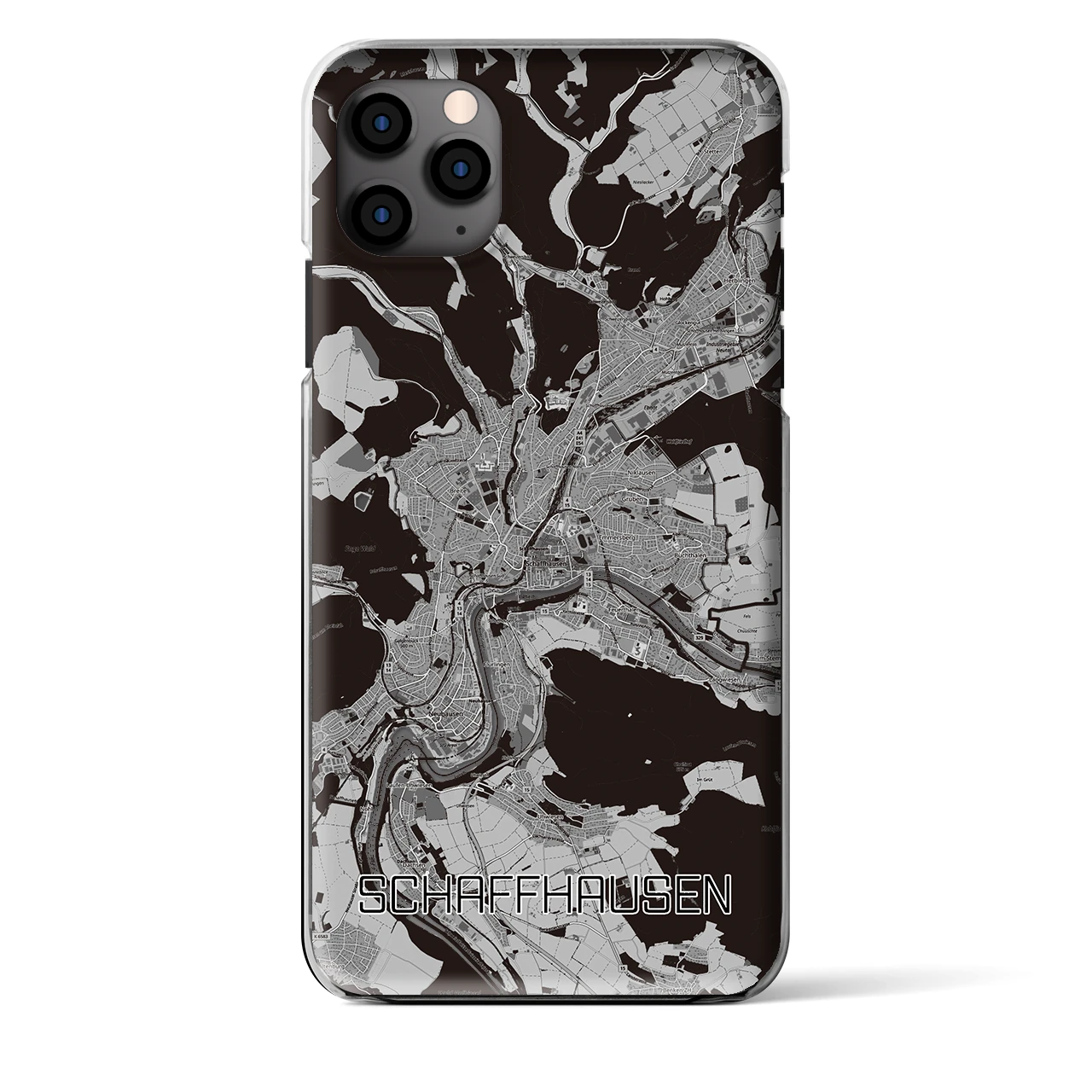 【シャフハウゼン（スイス）】地図柄iPhoneケース（クリアタイプ）