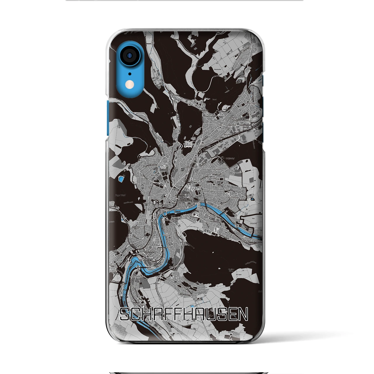 【シャフハウゼン（スイス）】地図柄iPhoneケース（クリアタイプ）