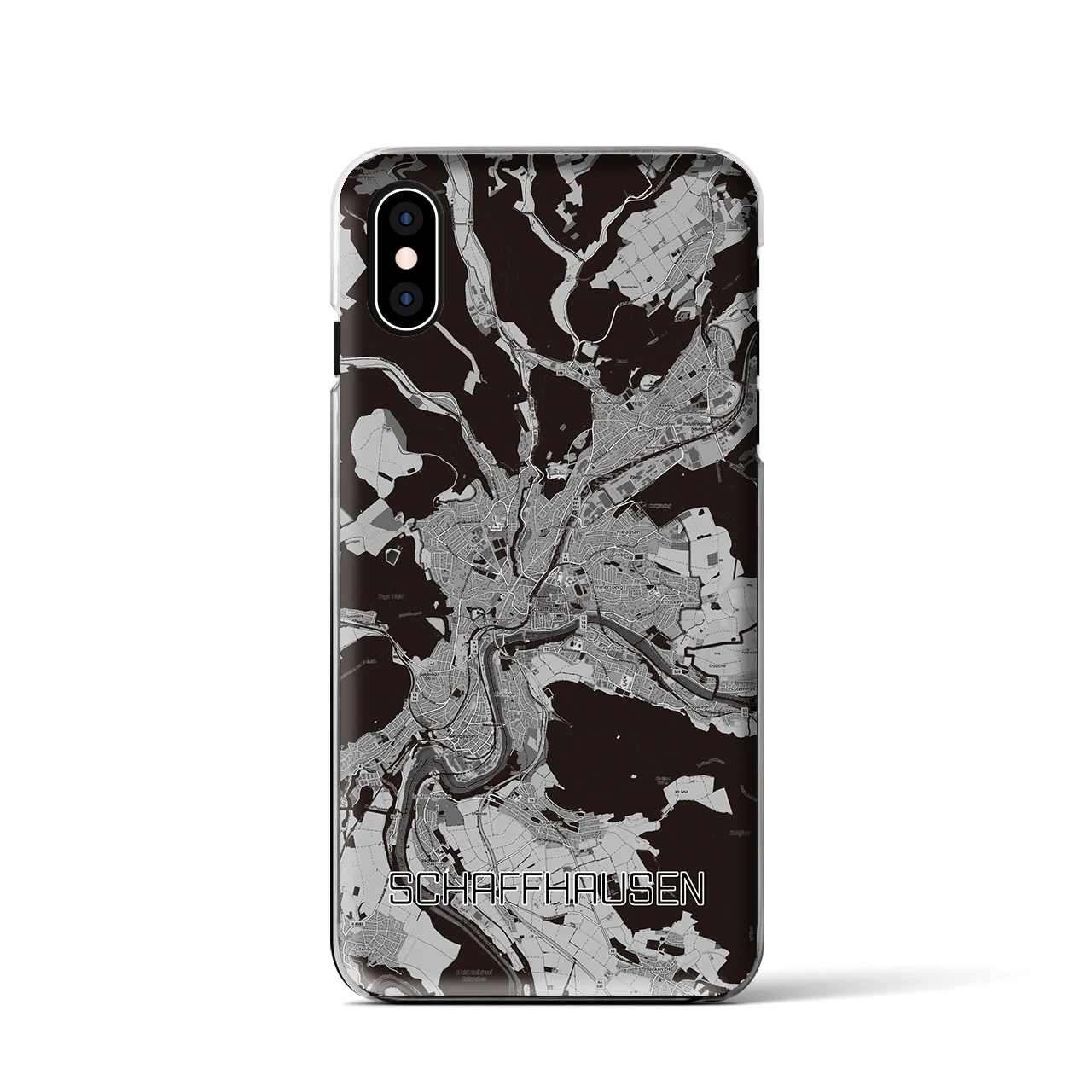 【シャフハウゼン（スイス）】地図柄iPhoneケース（クリアタイプ）