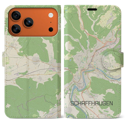 【シャフハウゼン（スイス）】地図柄iPhoneケース（手帳タイプ）