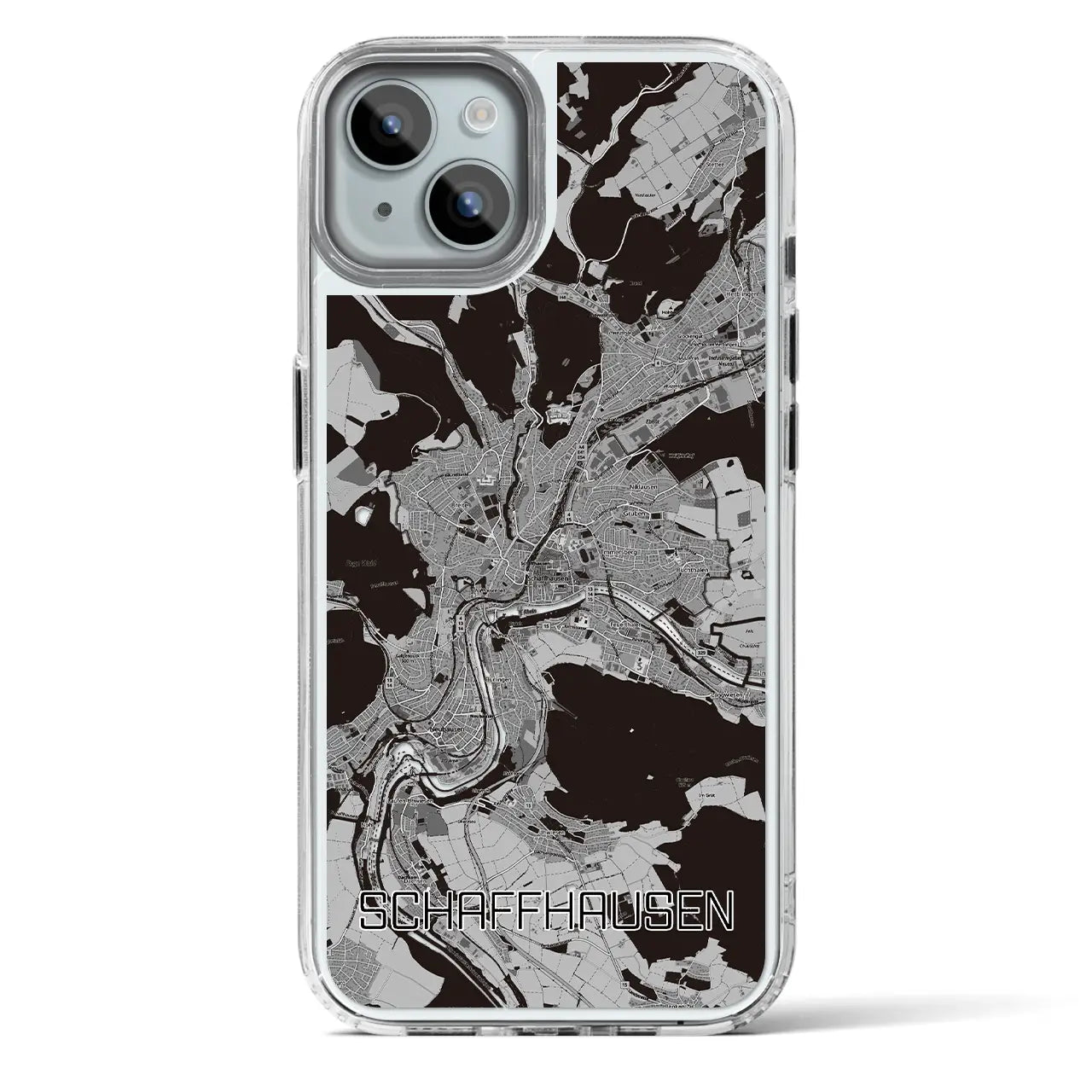 【シャフハウゼン（スイス）】地図柄iPhoneケース（MagSafeタイプ）