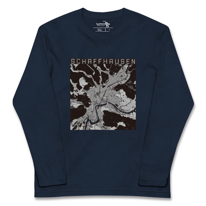 【シャフハウゼン（スイス）】地図柄ロングスリーブTシャツ