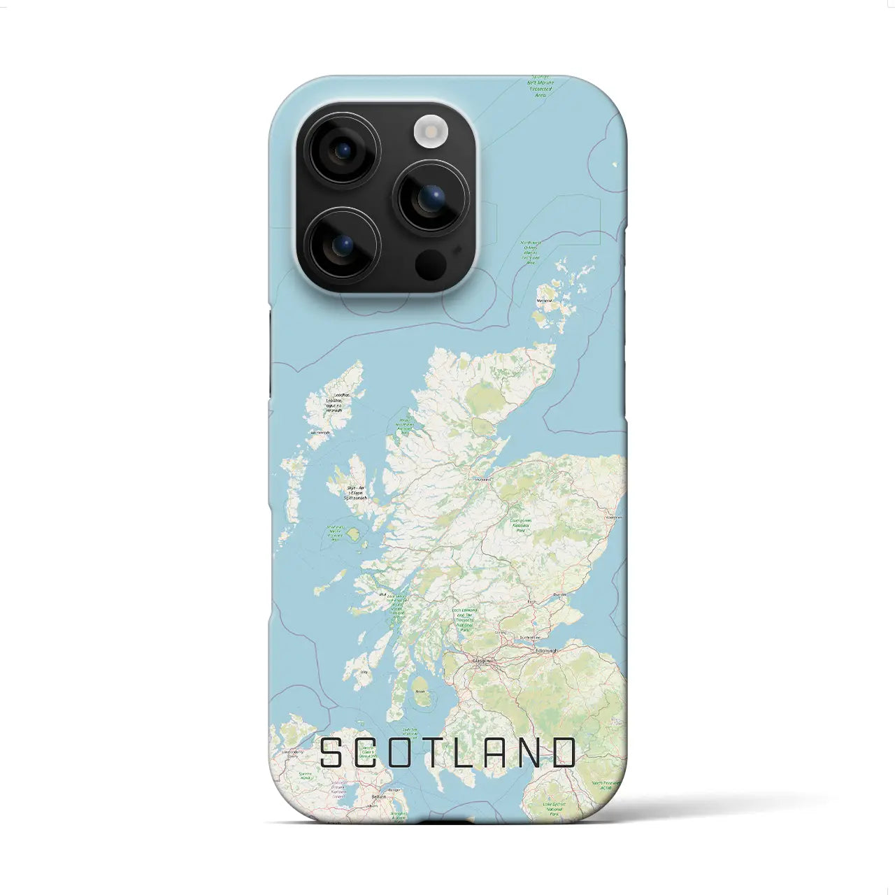 【スコットランド（イギリス）】地図柄iPhoneケース（バックカバータイプ）