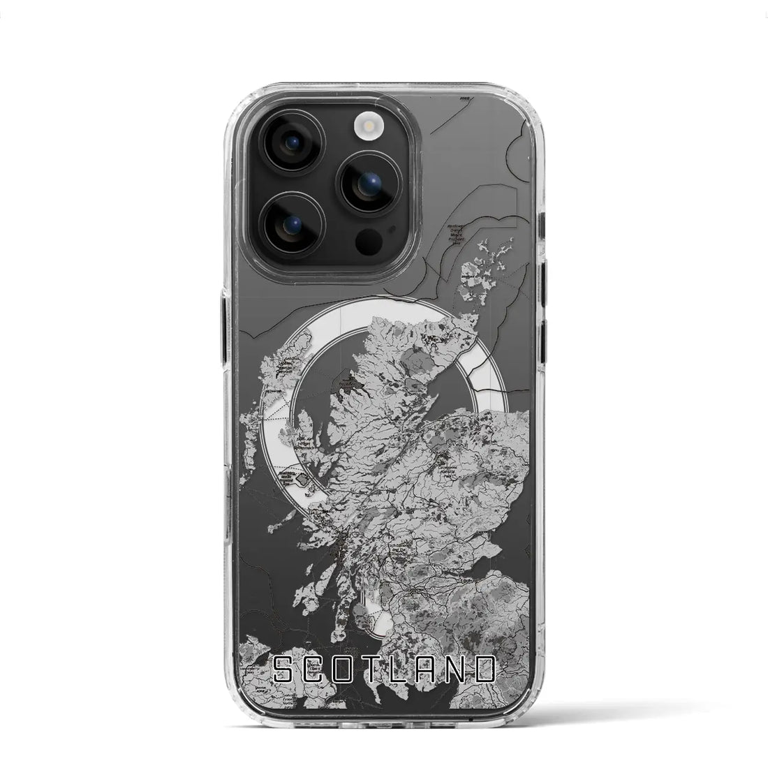 【スコットランド（イギリス）】地図柄iPhoneケース（MagSafeタイプ）