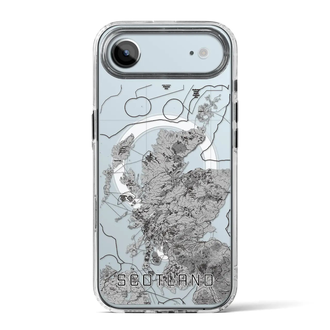 【スコットランド（イギリス）】地図柄iPhoneケース（MagSafeタイプ）