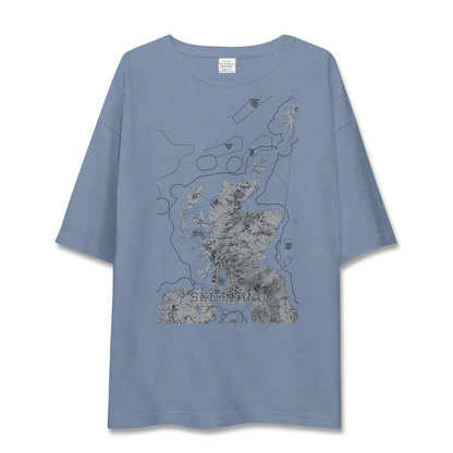 【スコットランド（イギリス）】地図柄ビッグシルエットTシャツ