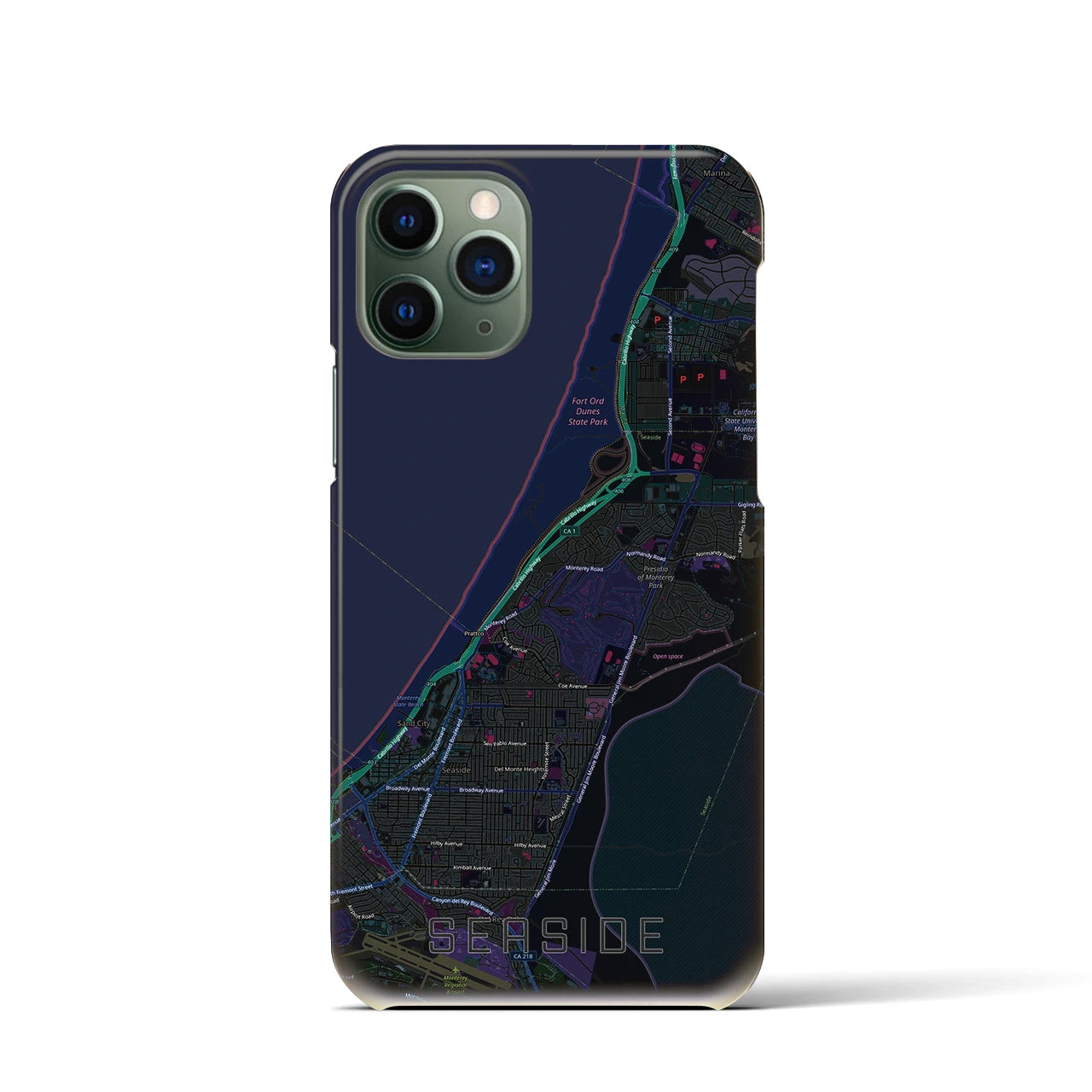 【シーサイド（アメリカ）】地図柄iPhoneケース（バックカバータイプ）