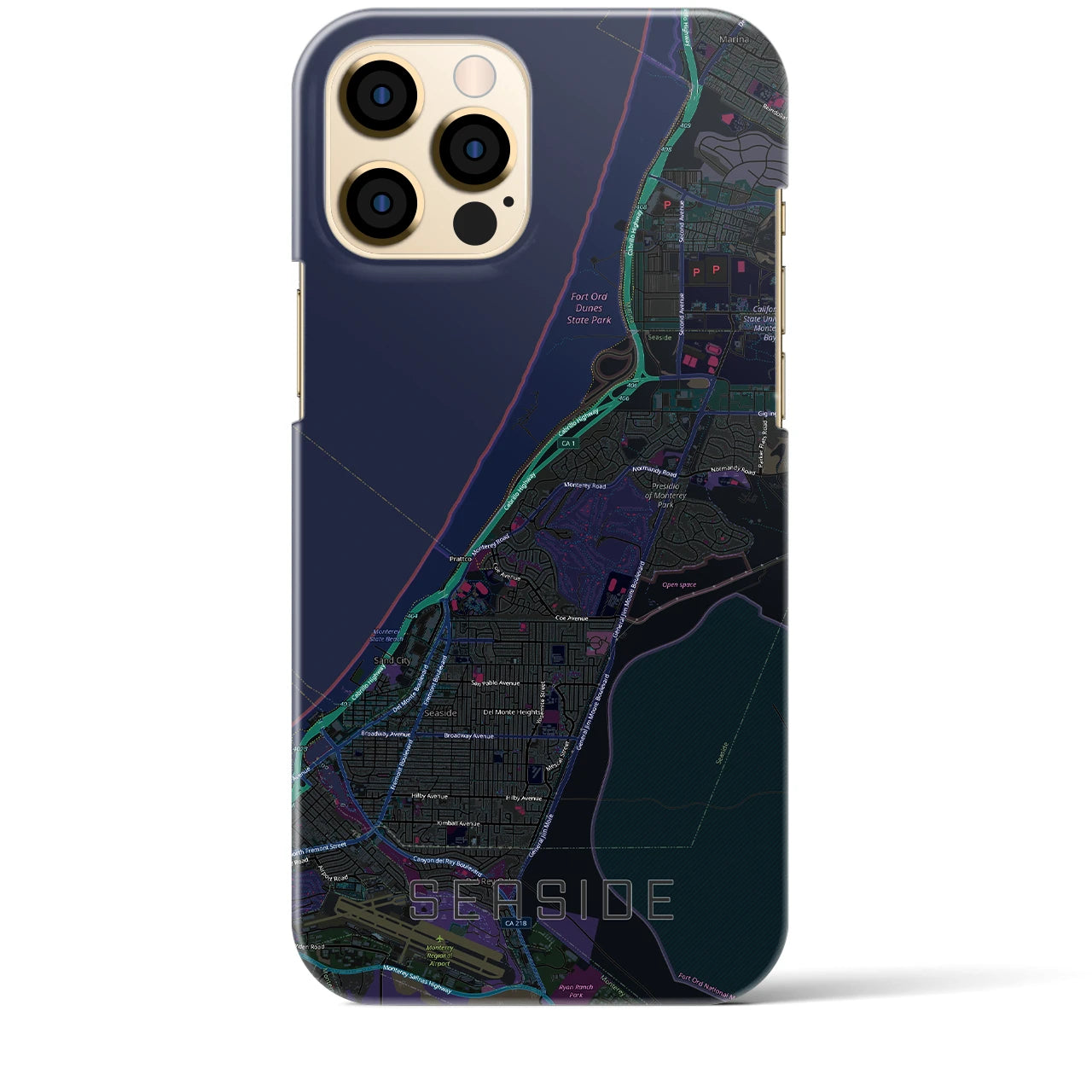 【シーサイド（アメリカ）】地図柄iPhoneケース（バックカバータイプ）