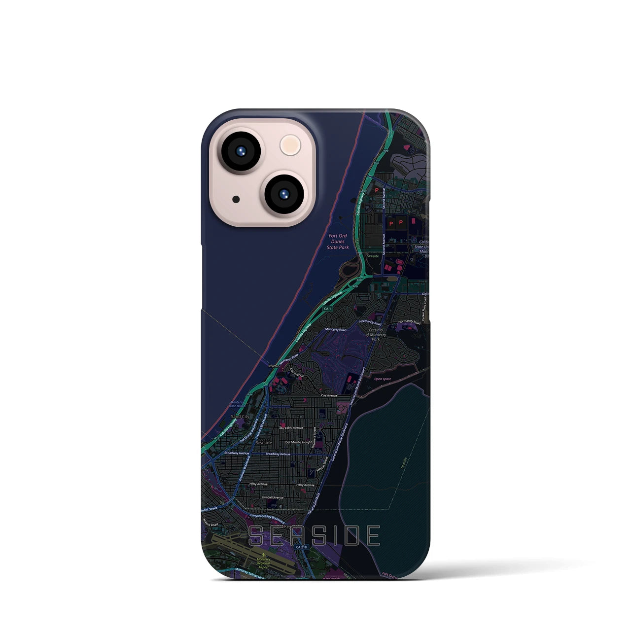 【シーサイド（アメリカ）】地図柄iPhoneケース（バックカバータイプ）