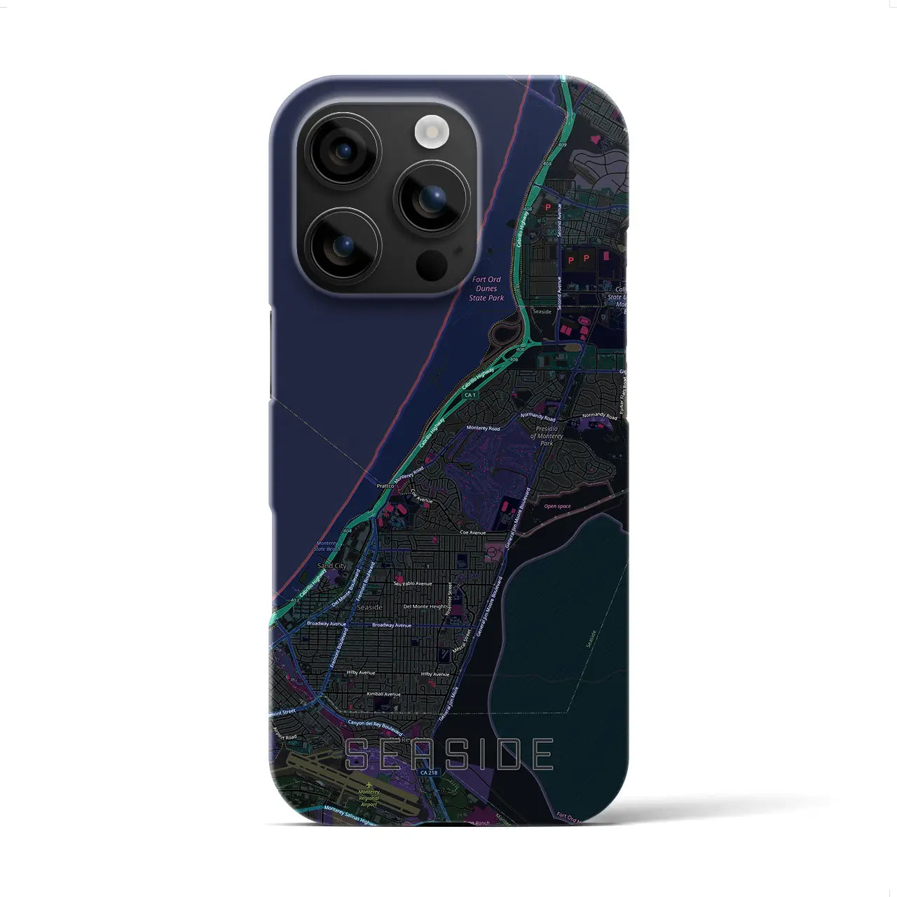 【シーサイド（アメリカ）】地図柄iPhoneケース（バックカバータイプ）