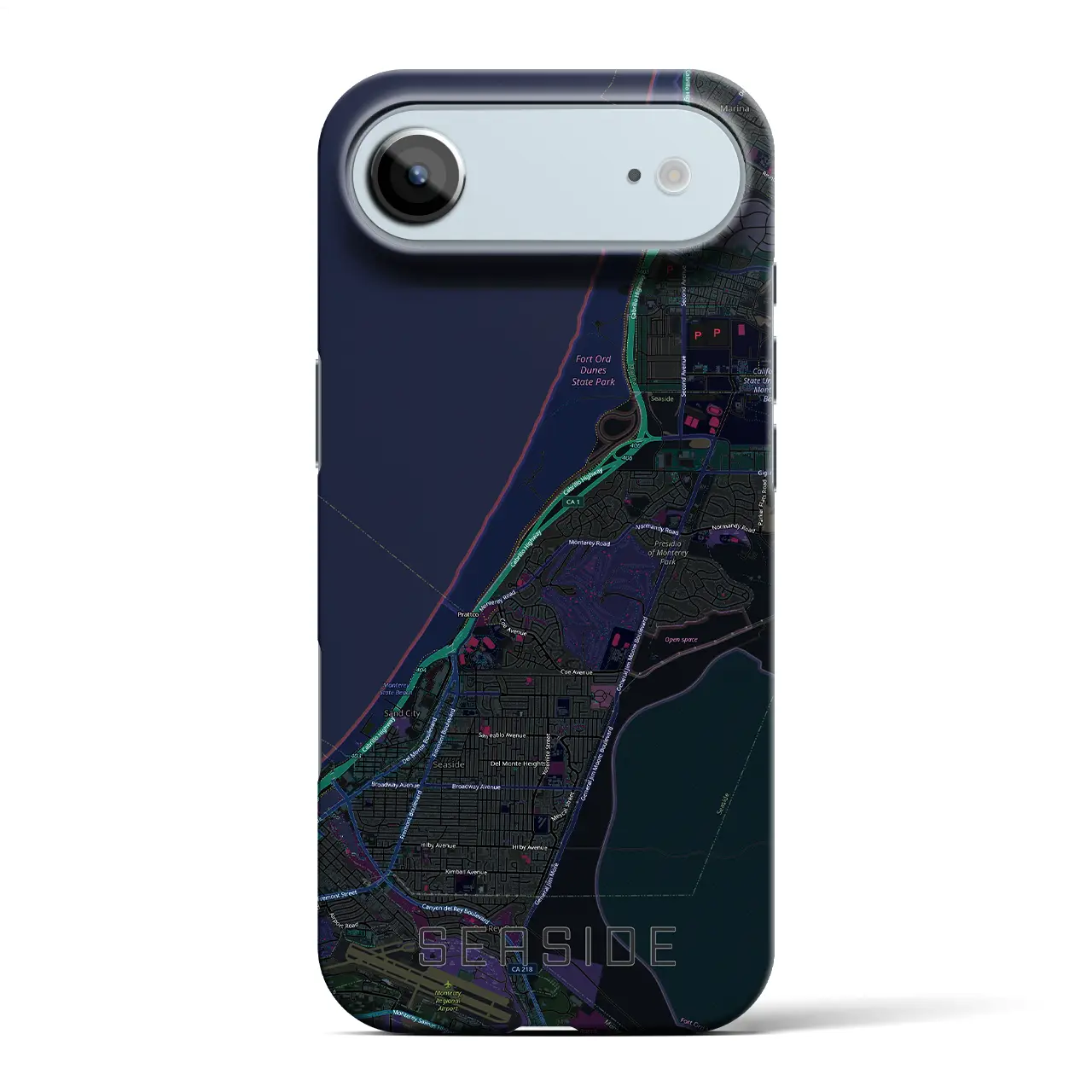 【シーサイド（アメリカ）】地図柄iPhoneケース（バックカバータイプ）