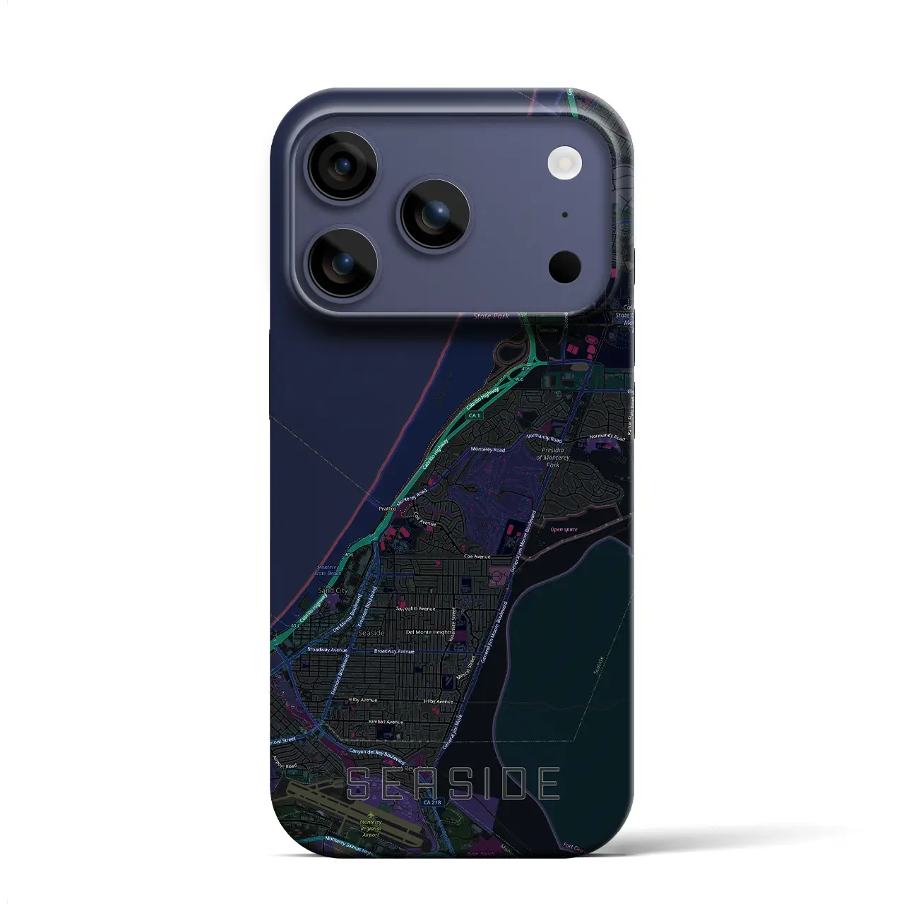 【シーサイド（アメリカ）】地図柄iPhoneケース（バックカバータイプ）