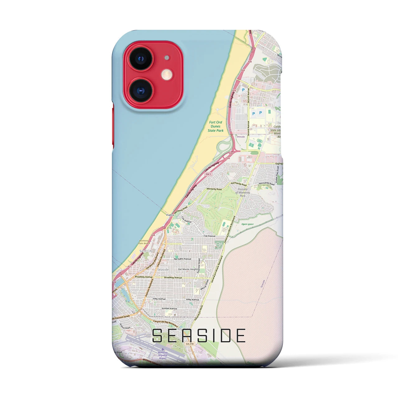 【シーサイド（アメリカ）】地図柄iPhoneケース（バックカバータイプ）