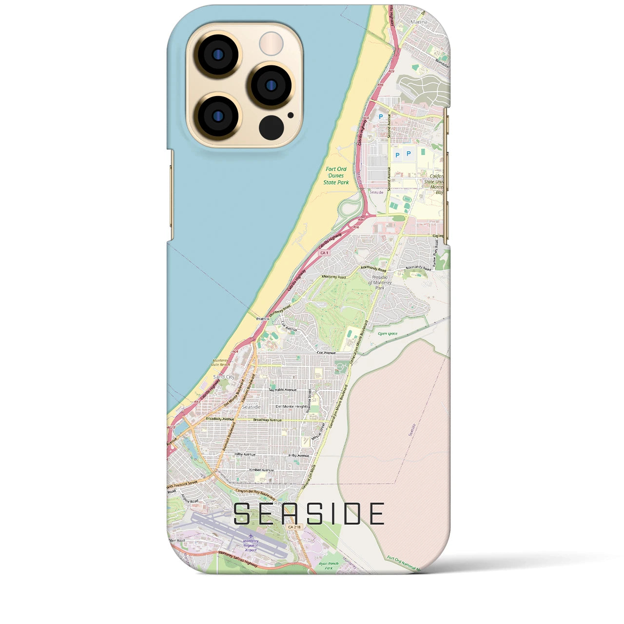 【シーサイド（アメリカ）】地図柄iPhoneケース（バックカバータイプ）