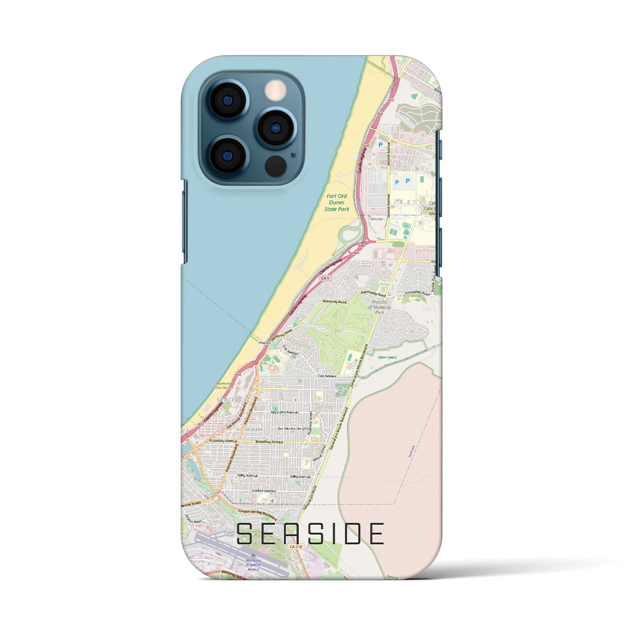 【シーサイド（アメリカ）】地図柄iPhoneケース（バックカバータイプ）