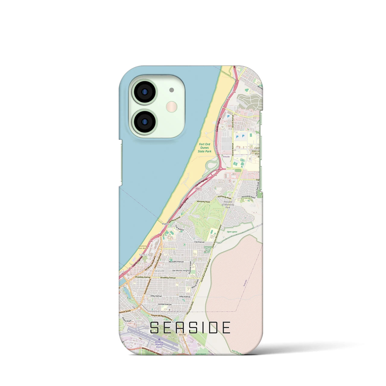 【シーサイド（アメリカ）】地図柄iPhoneケース（バックカバータイプ）