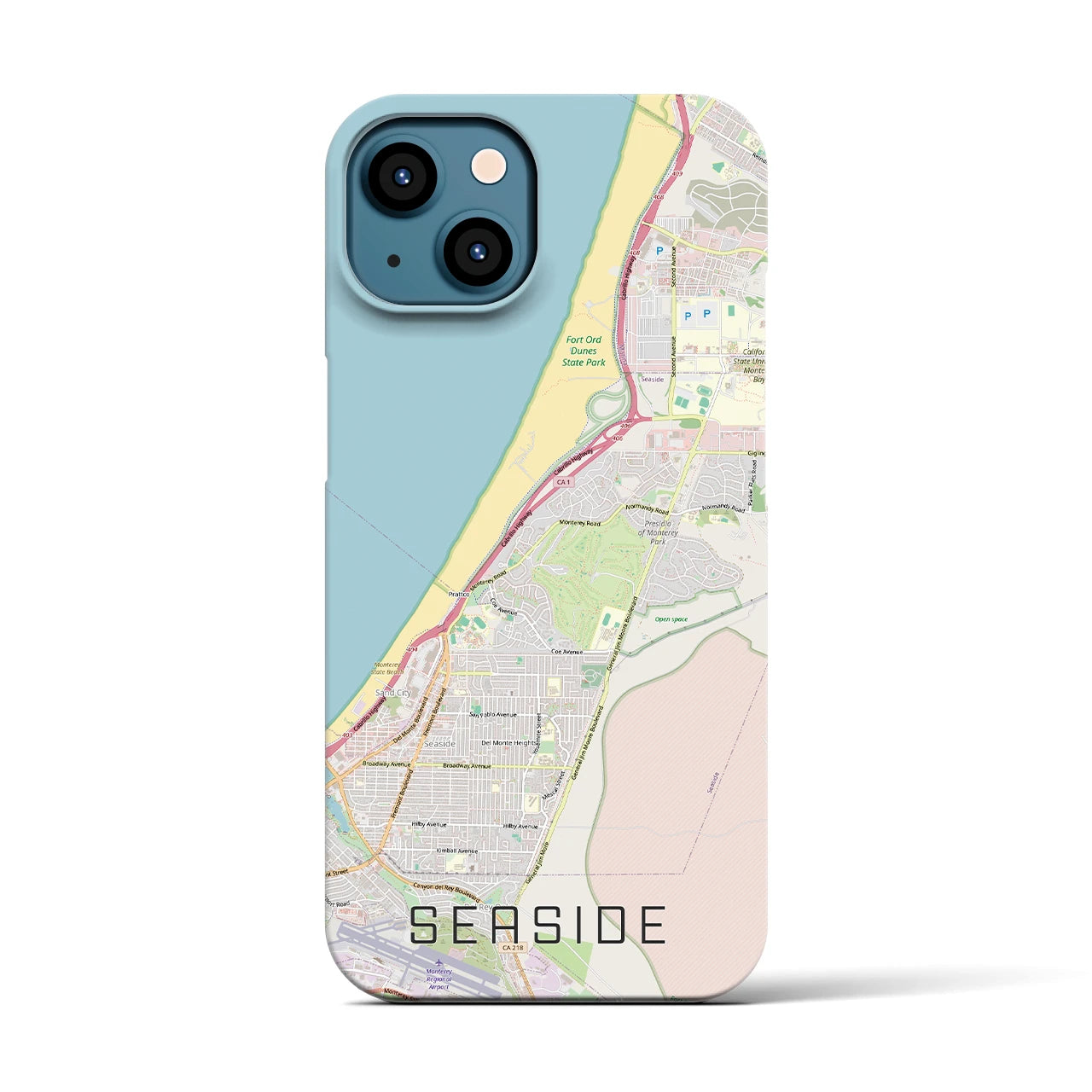 【シーサイド（アメリカ）】地図柄iPhoneケース（バックカバータイプ）
