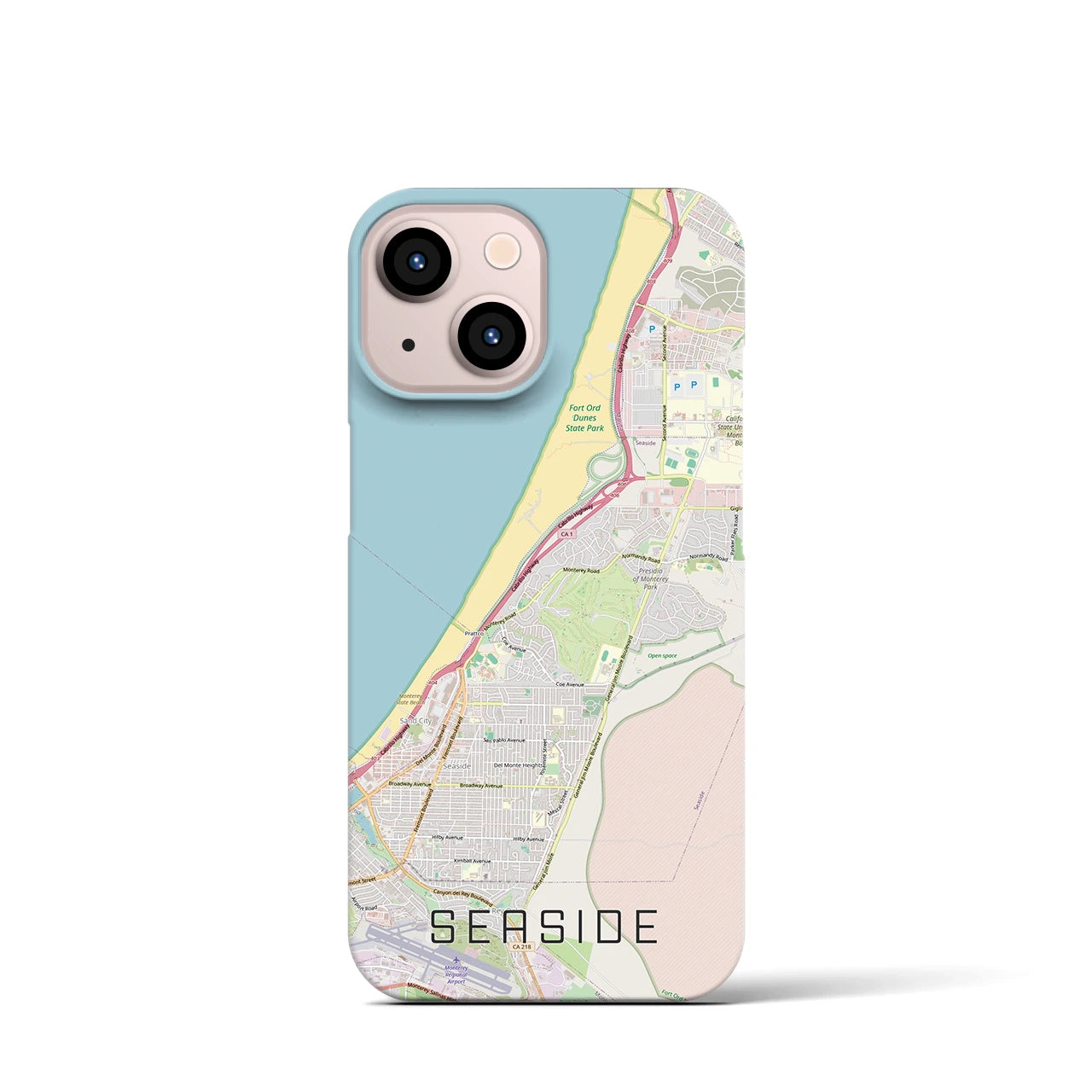 【シーサイド（アメリカ）】地図柄iPhoneケース（バックカバータイプ）